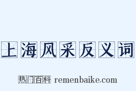 上海风采反义词是什么意思的图片